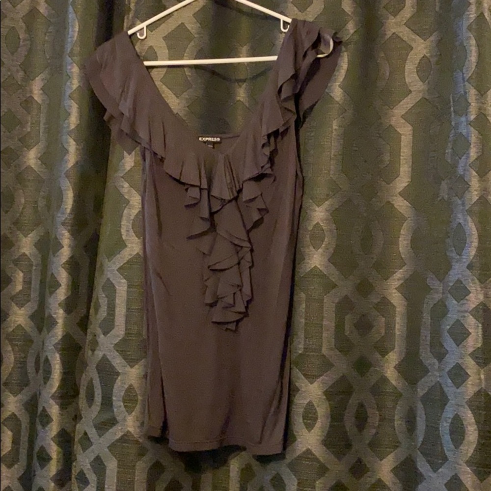 Express ruffle sleeveless blouse